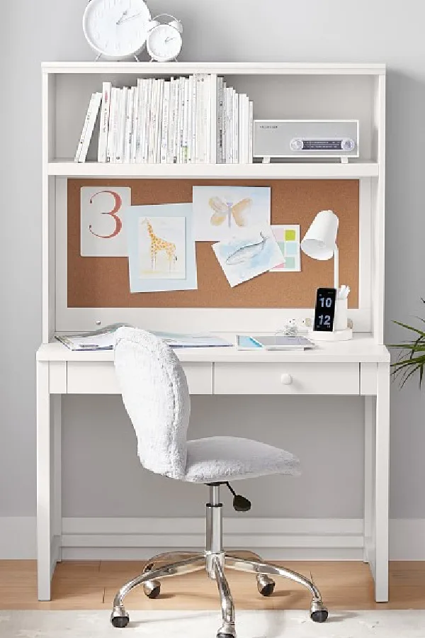 These ladder-style leaning desks are great for families in small spaces, and perfect for a shared children's room