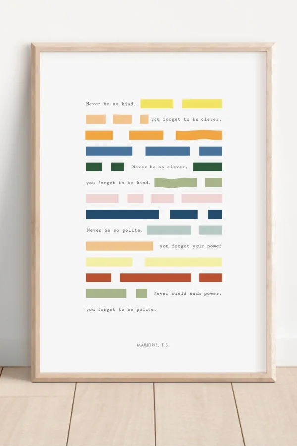 Last-minute gifts: Printable Taylor Swift lyrics artwork from Artie Print Shop