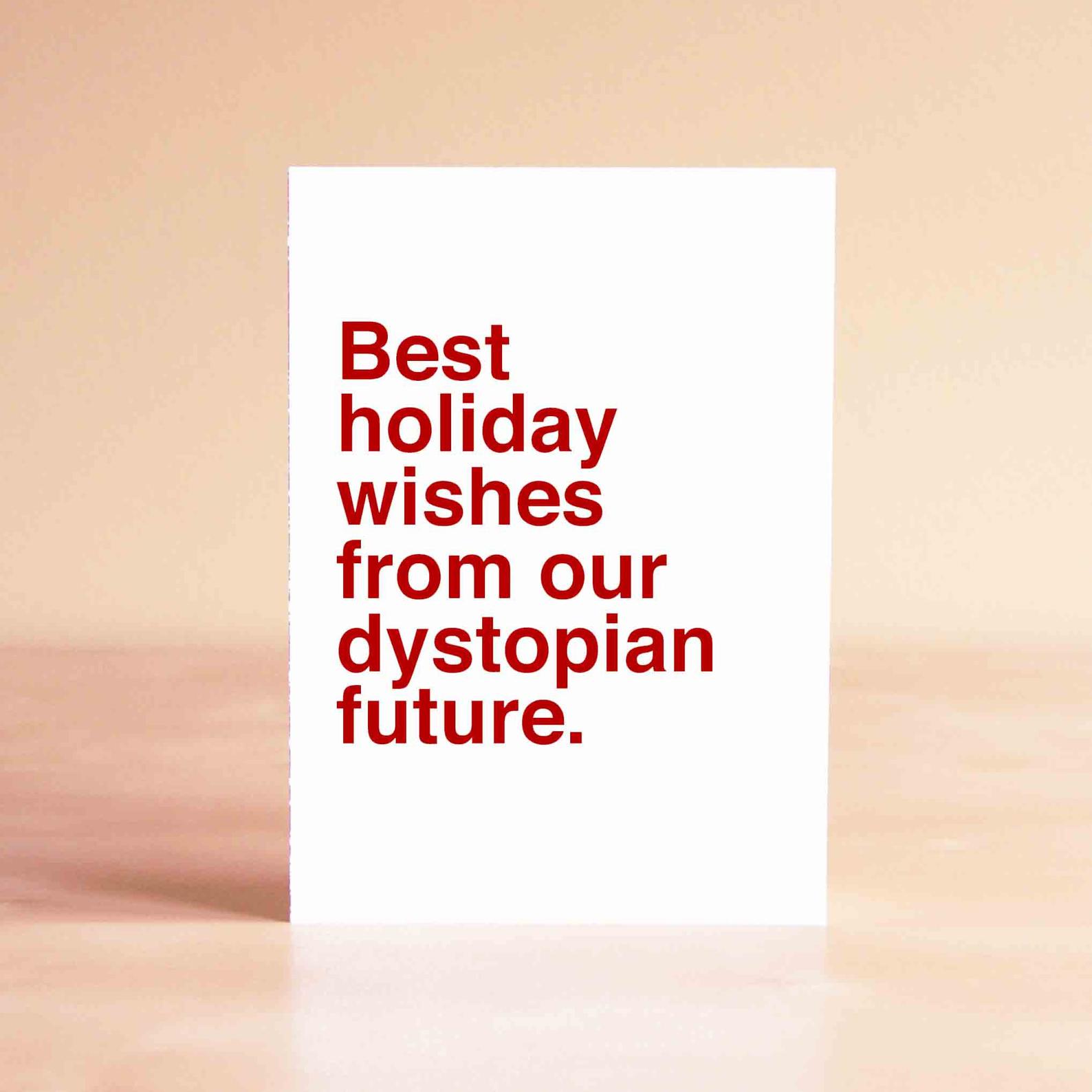 Funny Christmas cards for 2020: Dystopian future Christmas card | Sad Shop