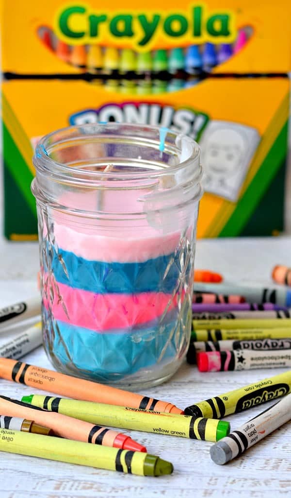 Recycled crayons can become candles in this Mother's Day craft by The Pinning Mama