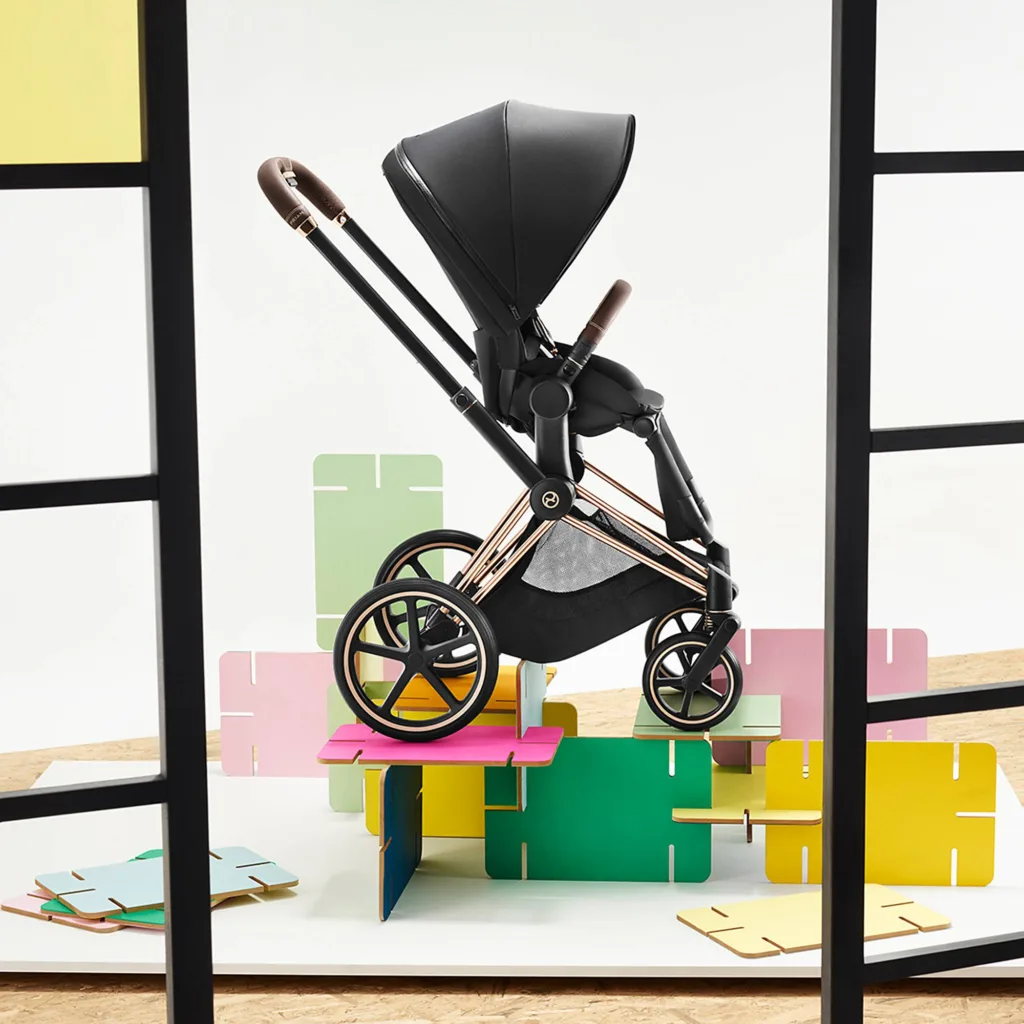 Cybex stroller system in rose gold framer: The best luxury baby gifts and shower splurges