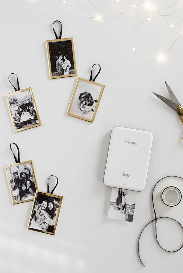 DIY holiday gifts from the kids: Photo ornaments at Homey Oh My
