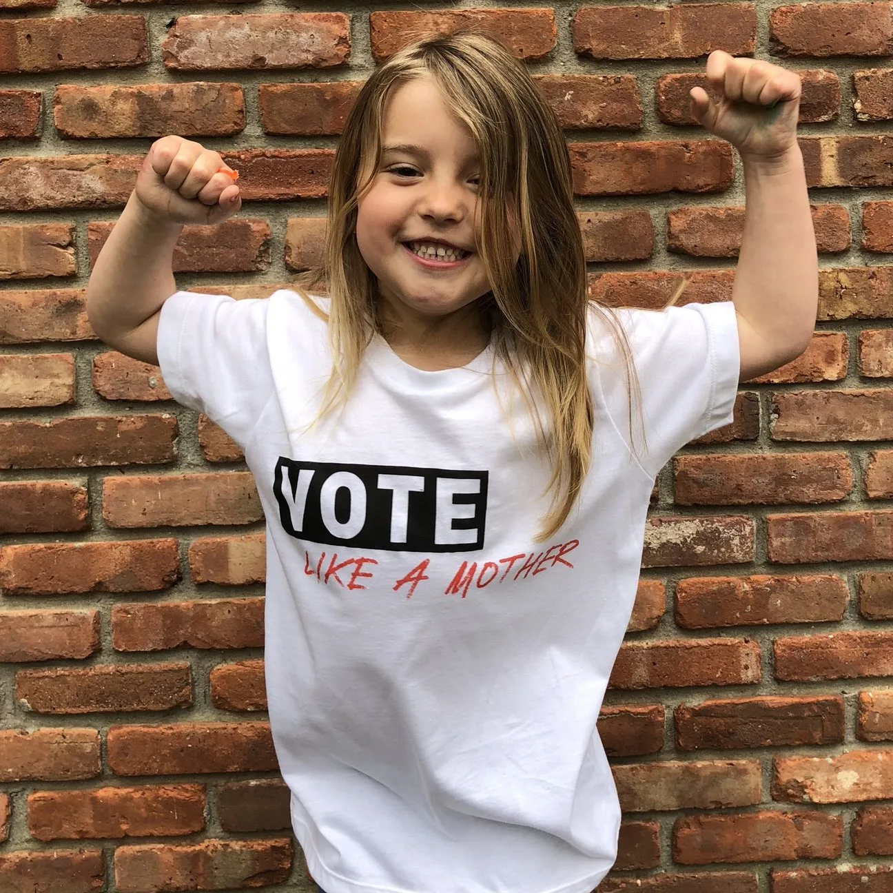 Vote Like a Mother tees for kids and adults - 100% of profits support mom-centered political non-profits