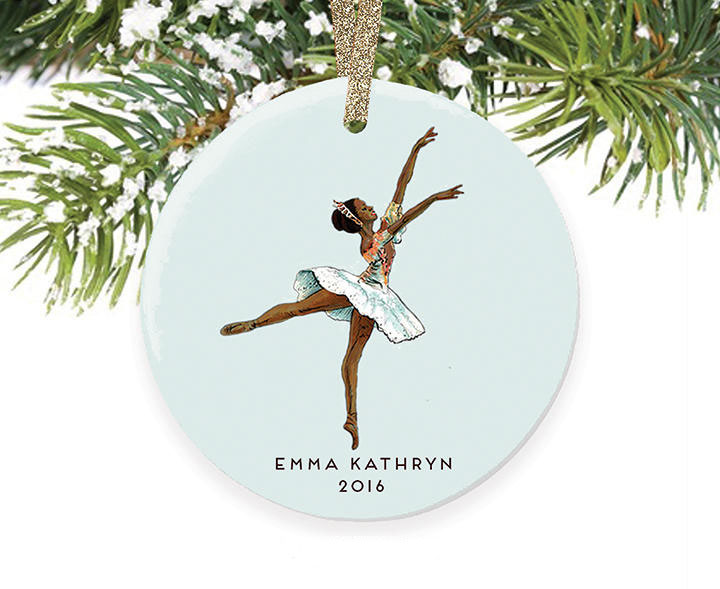Personalized Ballerina Ceramic Ornament