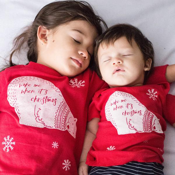 Positive kids' holiday tees: Wake me when it's Christmas via Free to Be Kids Positive kids' holiday tees: Wake me when it's Christmas via Free to Be Kids