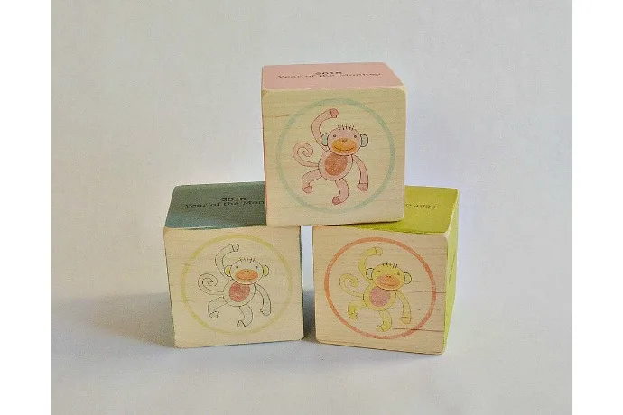 Happy Lunar New Year: For all those Year of the Monkey babies, we think these birth year blocks from Tree by Kerri Lee are perfect