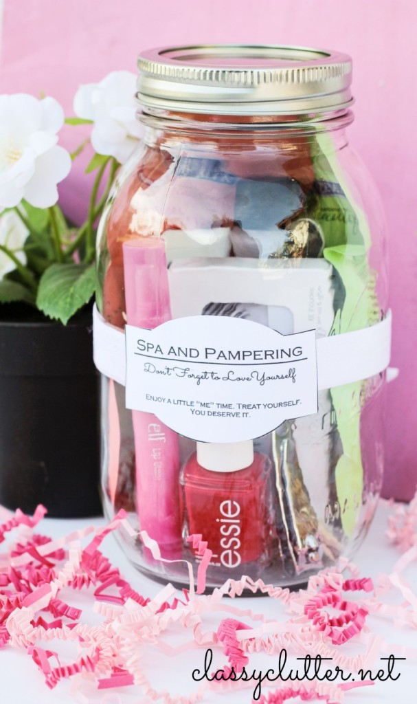 How to make gift cards more special: Give a gift card dropped inside a mini-basket mason jar like this one by ClassyClutter.net.