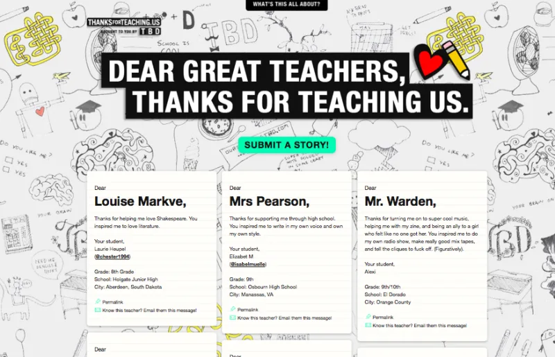 Thank you, teachers