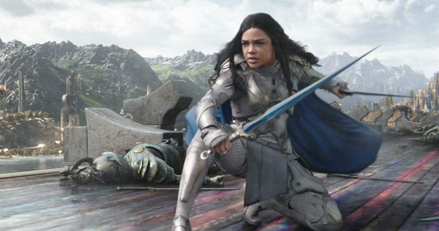 Women superheroes ruled 2017, like Tessa Thompson's Valkyrie in Thor: Ragnarok