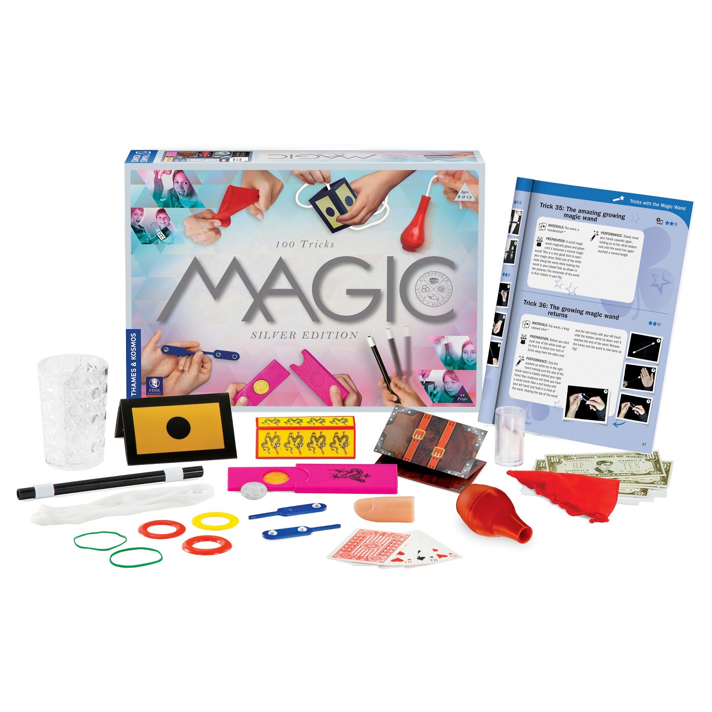 Cool gift ideas for tween girls:  Thames & Kosmos 100 Trick Magic Set