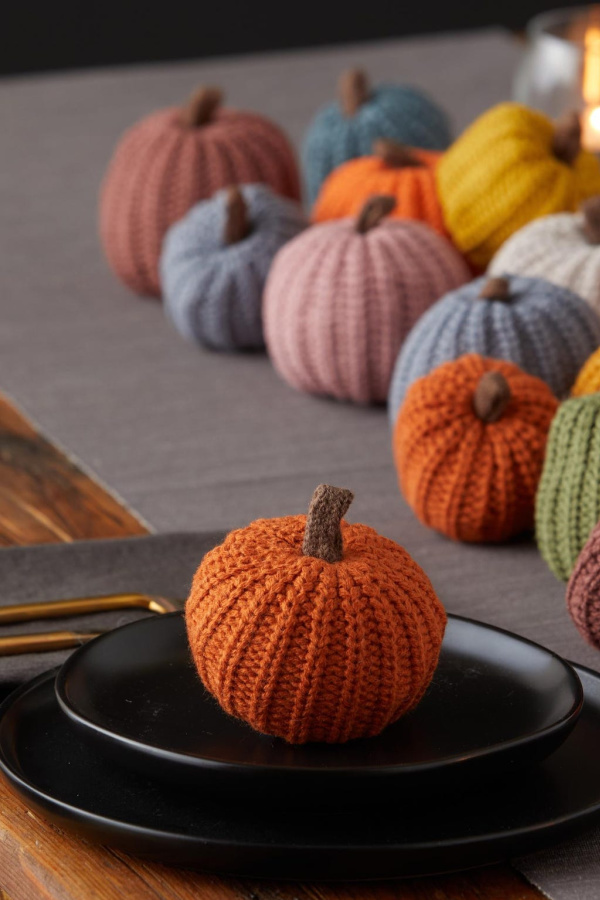 Get your home fall-ready with these Etsy picks under $50: Knit pumpkins from Your Hearts Content
