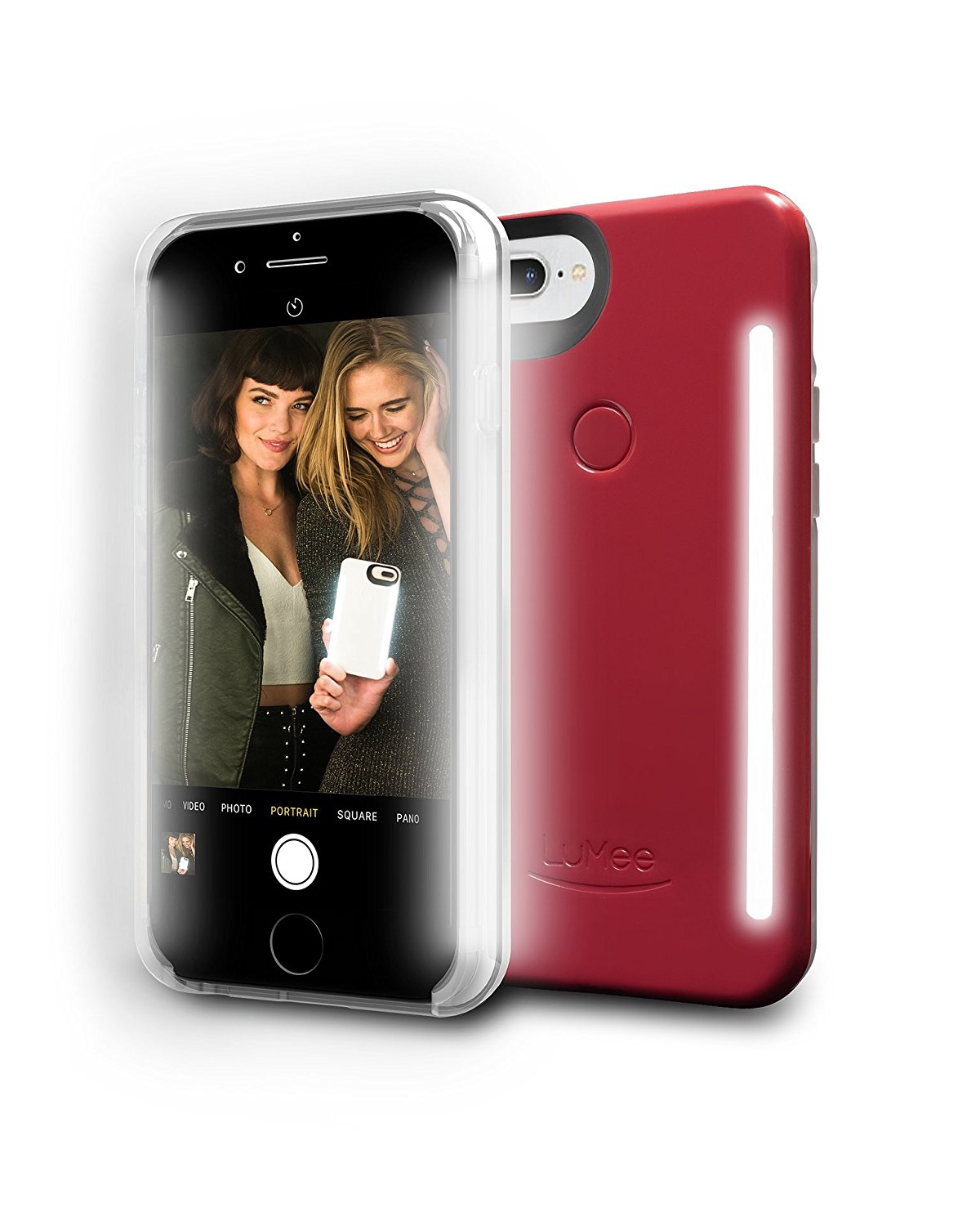 Selfie phone case with built-in flattering light : Glam gifts for a female BFF