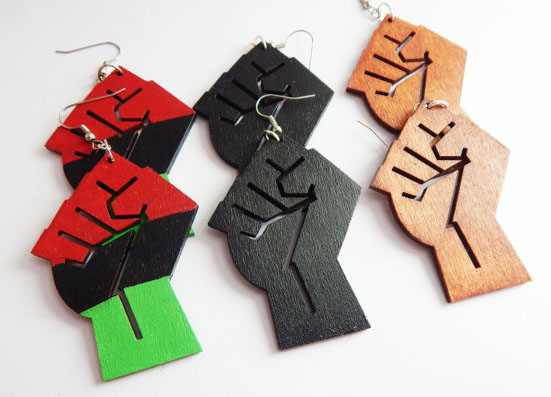 Gifts for feminists and activists: Power Fist Earrings by The Blacker the Berry