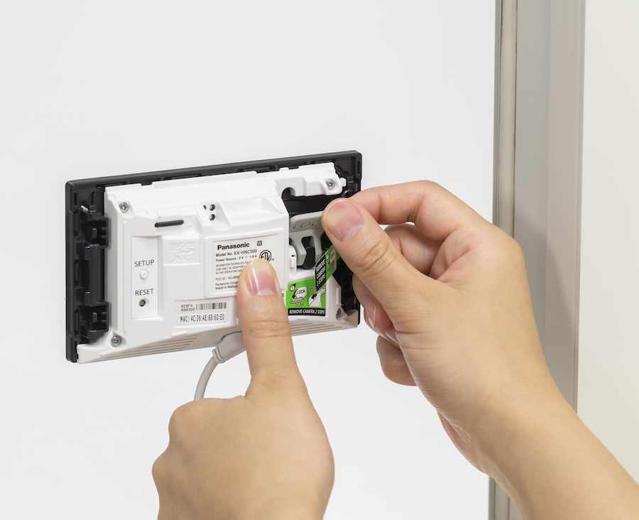 Panasonic HomeHawk Window: Suction keeps it mounted to your inner window, so installation is super easy (sponsor)