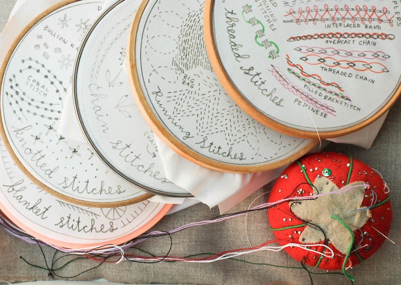 Subscription gift ideas for moms: Learn a new skill with the Stitch of the Month club from Dropcloth Samplers