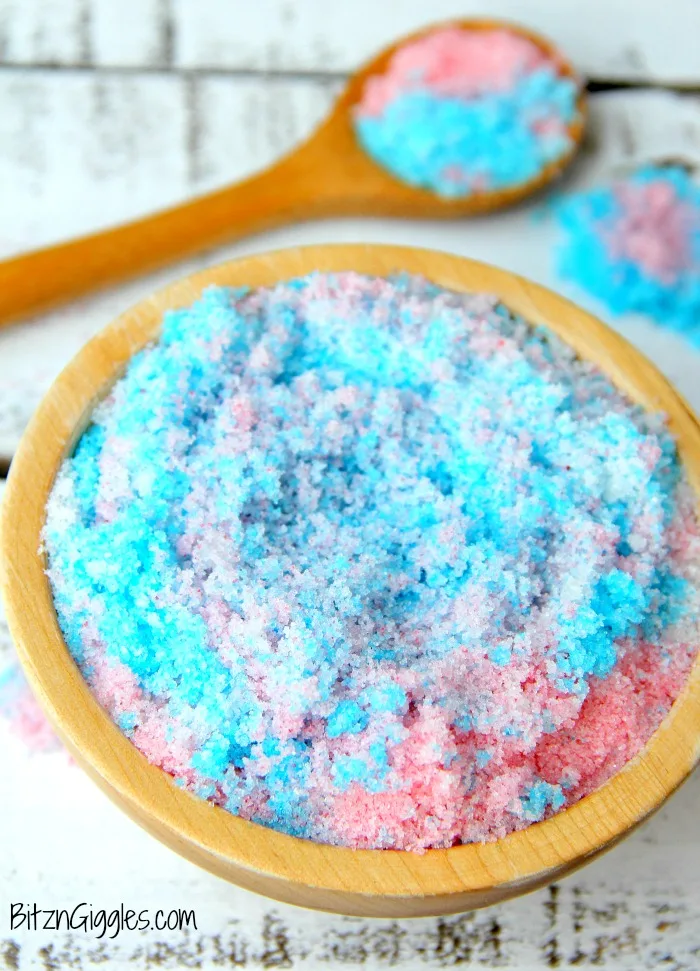 Sweet to look at and to taste, this cotton candy lip scrub from Blitz and Giggles makes a great gift for teens to make for friends