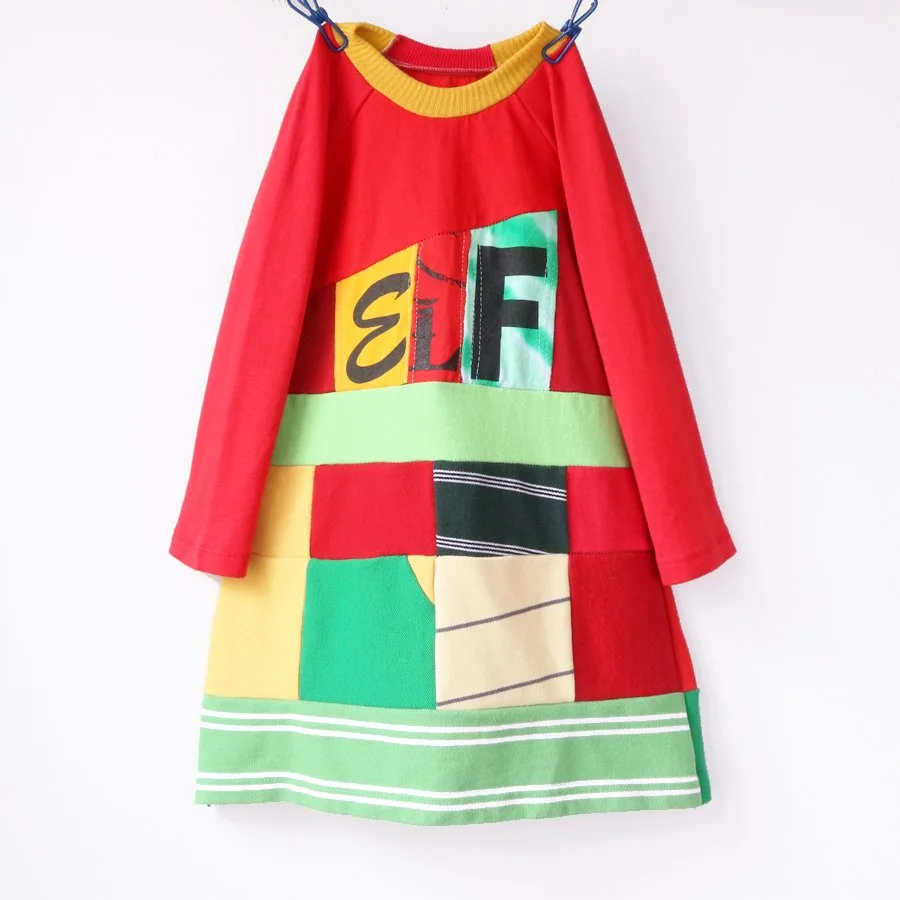 non-traditional holiday dresses from Courtney Courtney: Handmade elf workshop dress