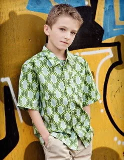 A button-down shirt for boys who are growing up