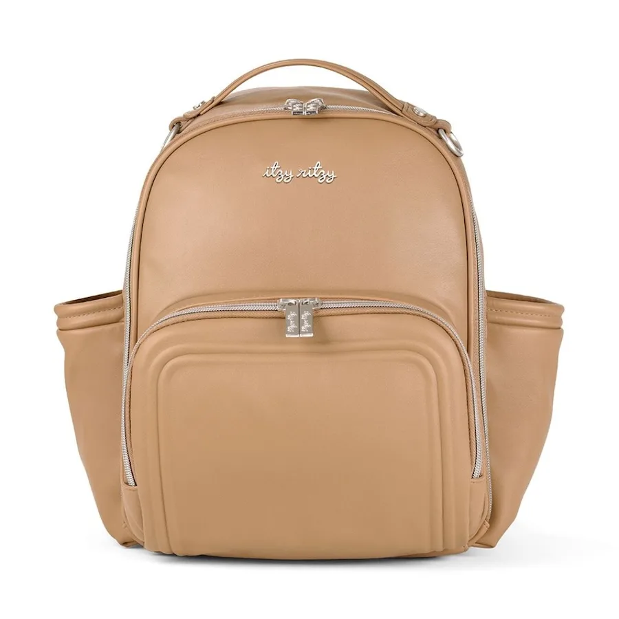 Cool Mother's Day gifts for new moms: Itzy Ritzy mini leather urban diaper backpack doesn't look like it's for diapers