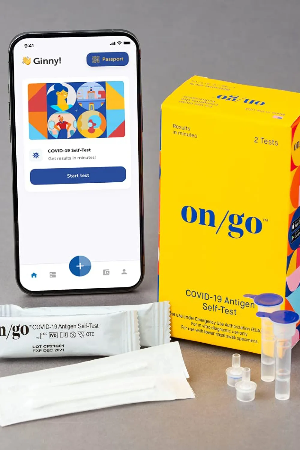 About the On/Go rapid Covid at-home antigen tests on Amazon