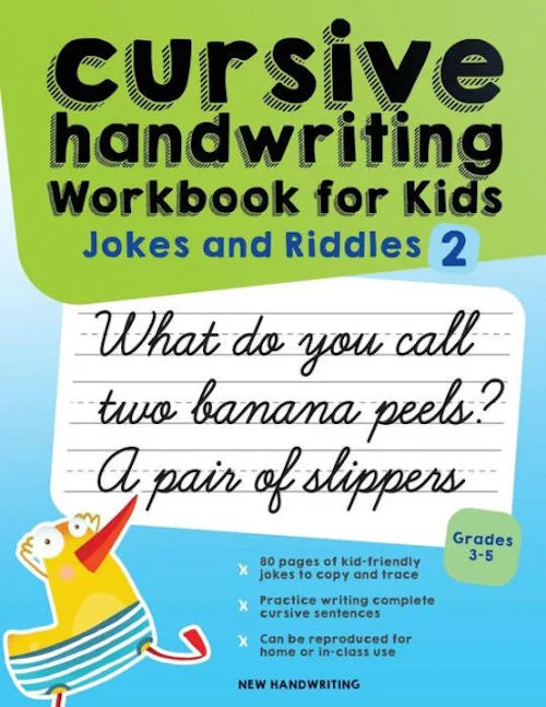 Handwriting resources for kids: Cursive joke book