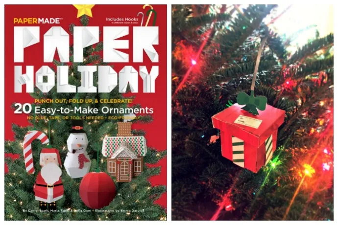 Plan the easiest holiday crafts ever, with Papermade's new Paper Holiday punch-and-fold ornaments book.