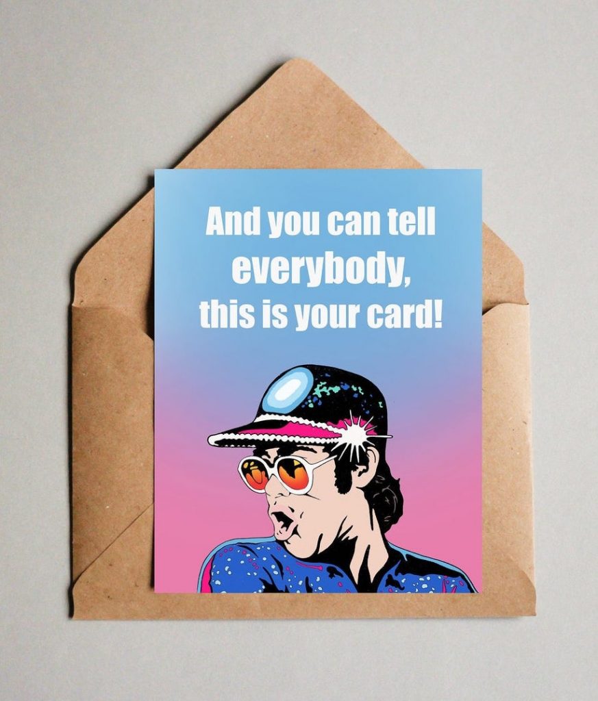 Funny Father's Day cards: Elton John
