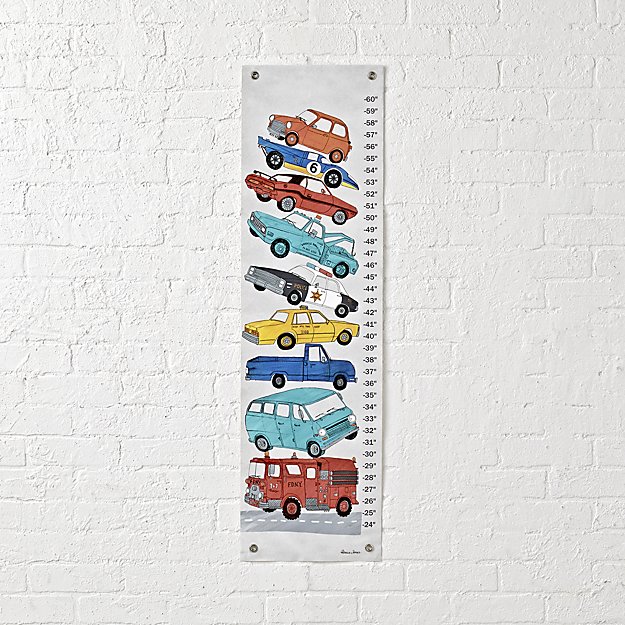 Modern growth charts: Vintage cars growth chart | Crate and Barrel
