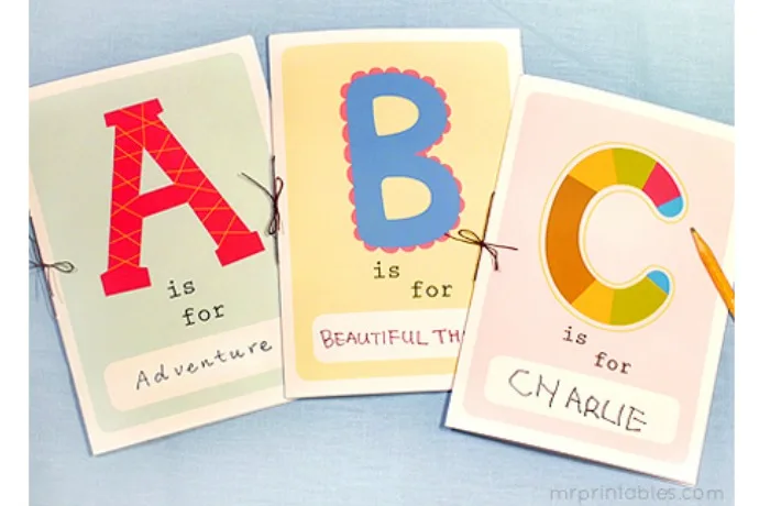 Educational activities for kids: Printable alphabet writing prompts from Mr. Printables