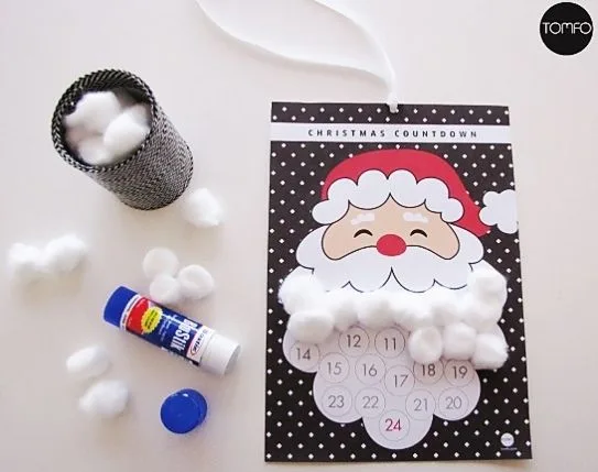 Free printable advent calendar for kids
