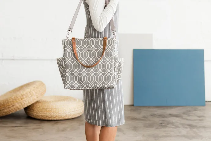 Finally! A stylish breast pump tote. Thanks, Petunia Pickle Bottom.