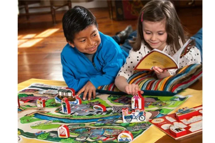 Whole Wide World Toys China playset and book for kids