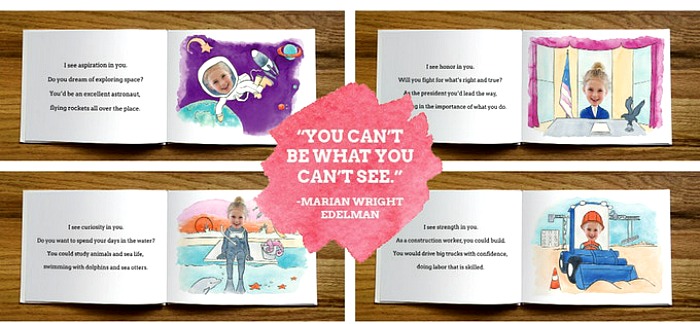 Seeing is Believing is a Kickstarter personalized children's book shows kids that they can be anything they want. 