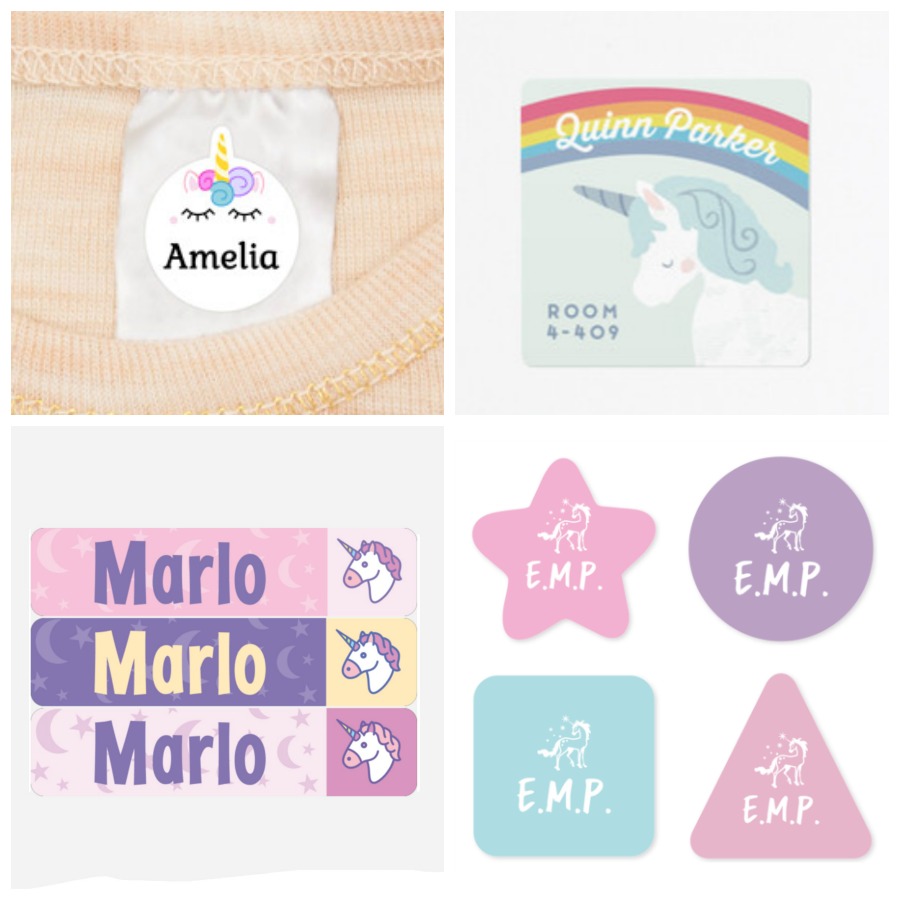 cool unicorn name labels from 4 different companies: cool mom picks back to school shopping guide 2017