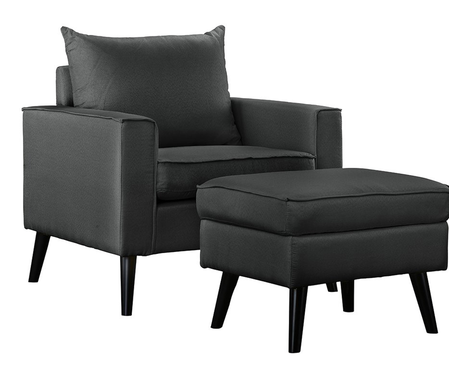 Stylish Father’s Day Gifts for His Man Cave: Arm Chair and Ottoman with Storage upgrades his old lounger