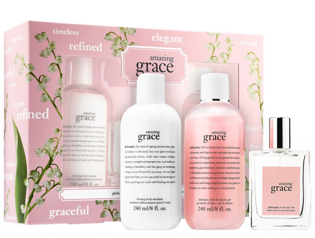 Amazing Mother's Day gifts for stepmothers and mothers-in-law: Philosophy Amazing Grace gift set