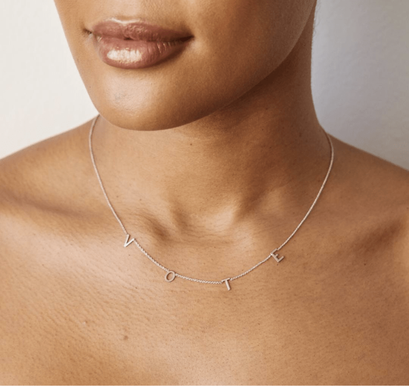 Michelle Obama's VOTE necklace from the DNC: where to get it