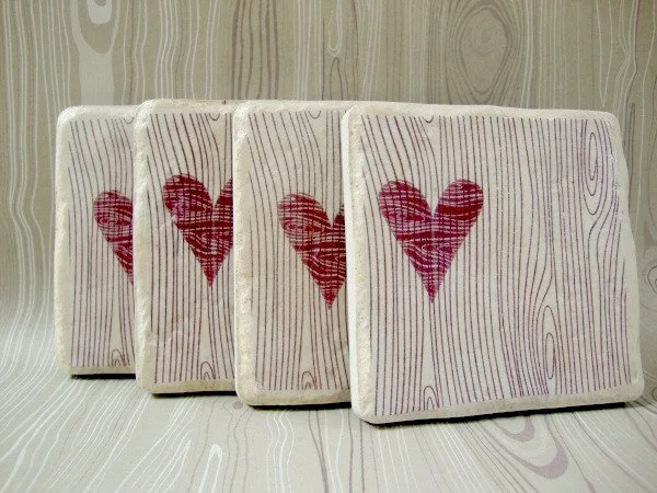 Faux bois Italian Stone Coasters
