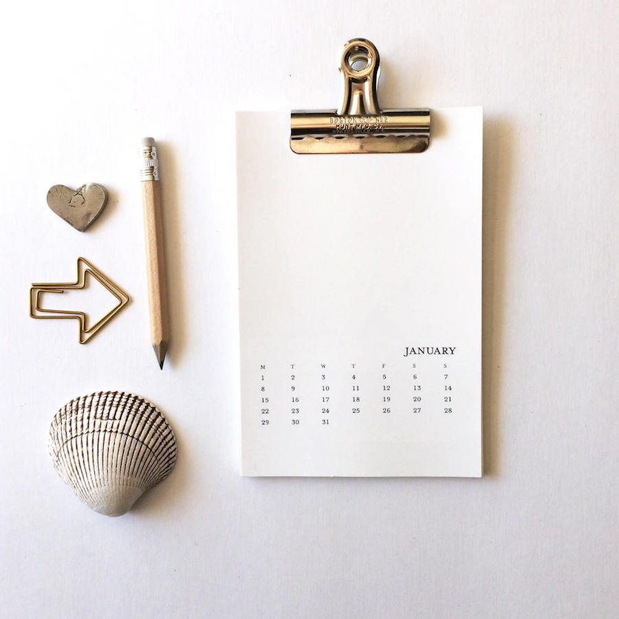 2018 printable calendars: DIY Printable Calendar by The Handcrafted Story