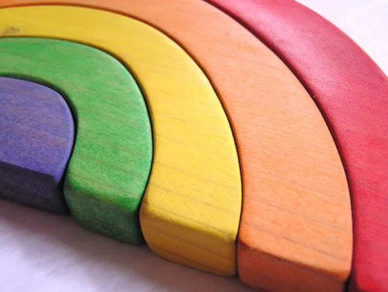 This Waldorf rainbow toy just needs a pot of gold