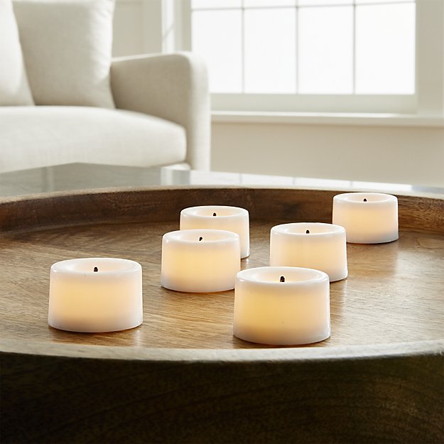 Battery operated flameless tea lights: Important to have around in case of a power outage