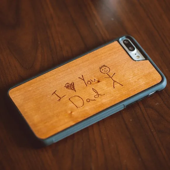 Personalized Father's Day gifts: Custom Drawing Phone Case by Tmbr