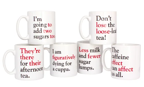 Grammar police: Your mugs are here.