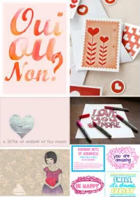 Lovely printables for Valentine's Day