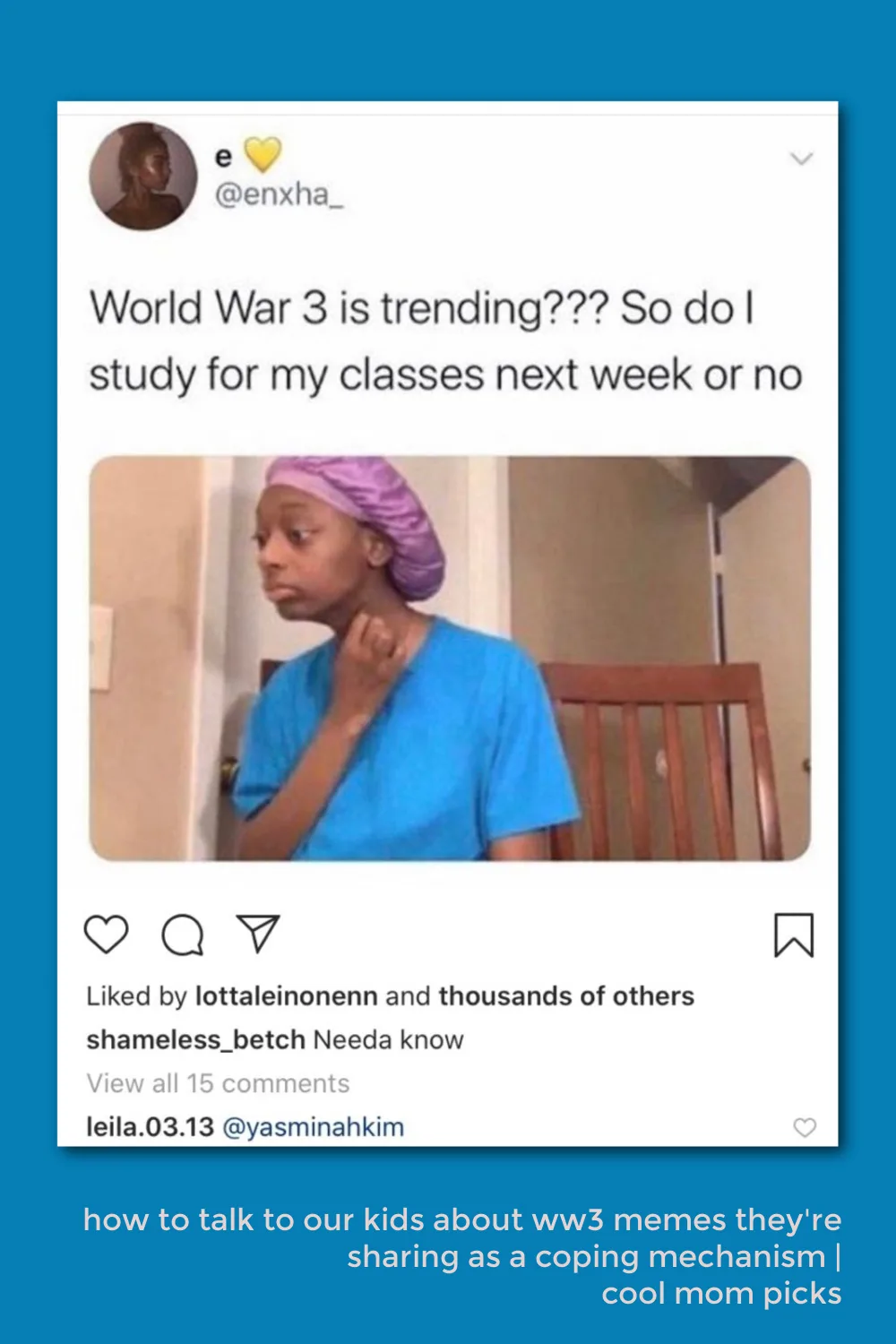 WW3 memes on social media: How to talk to children about their fears