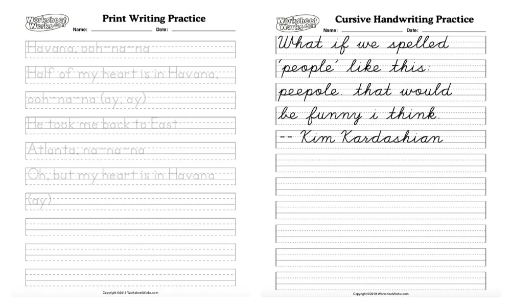 Handwriting resources for kids: Handwriting worksheet generator