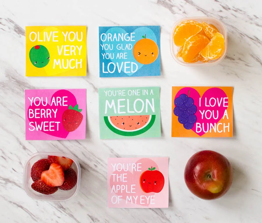 Best free printable Valentine's: Food puns at Twenty Five Things