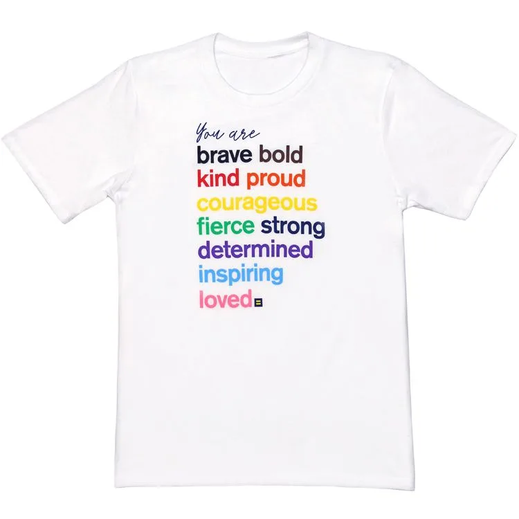 Love this Pride Month rainbow tee with 100% of profits supporting the Human Rights Coalition