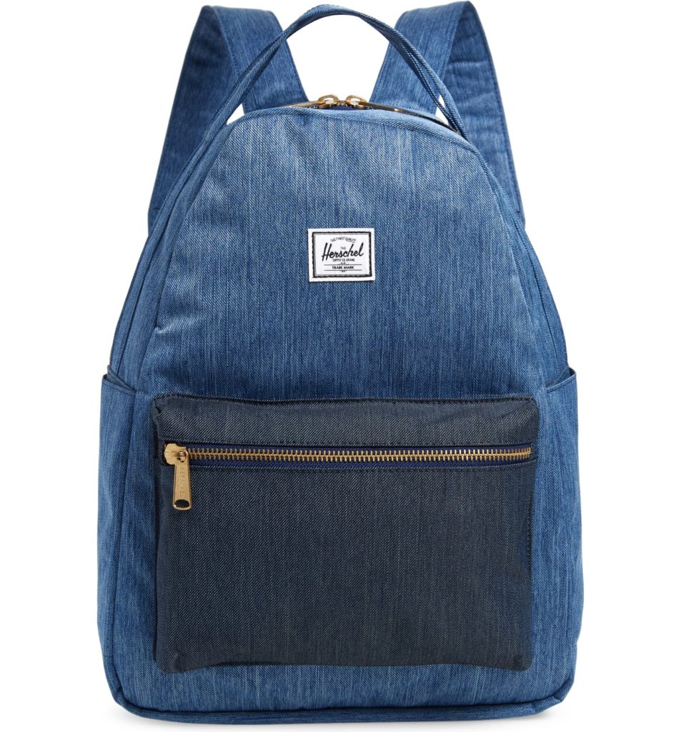 Coolest backpacks for grade school: Herschel supply faux denim | Back to school guide 2019 Cool Mom Picks
