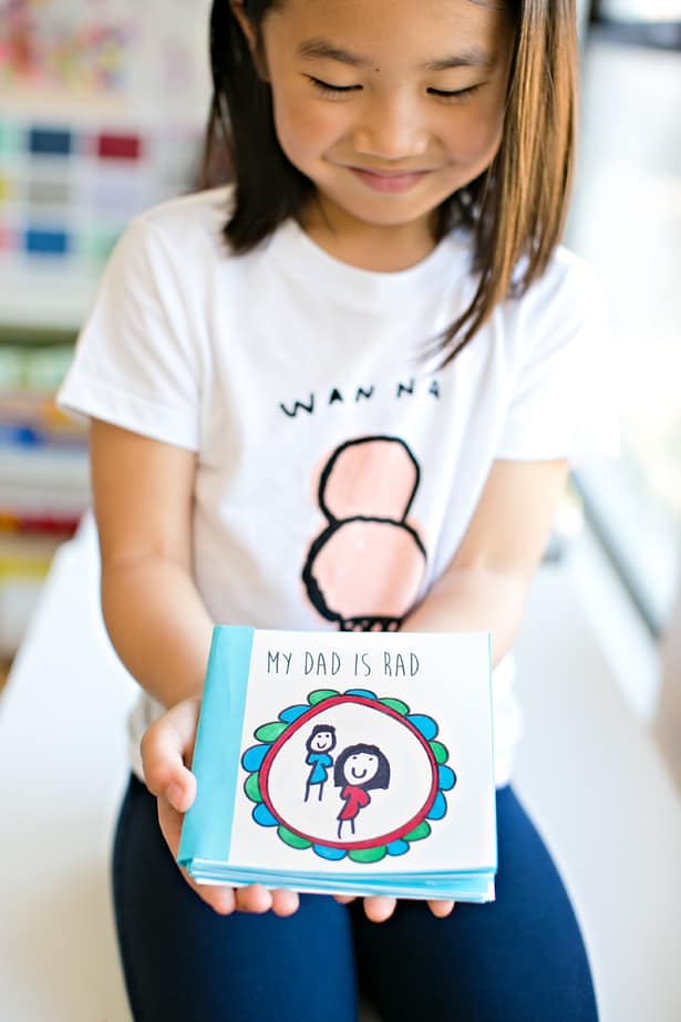 Homemade Father's Day cards from the kids: Create an entire booklet for dad using this Father's Day template from Hello Wonderful